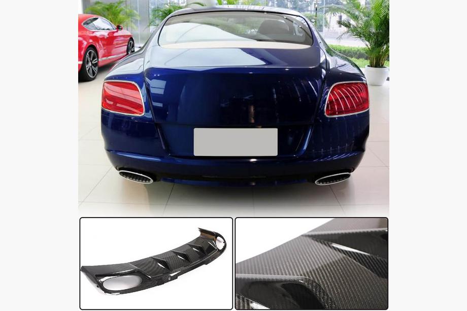 Bentley Continental GT 2011–2018 Achterbumper diffuser (carbon) Image