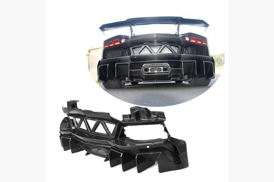 Lamborghini Aventador 2011–2022 Achterbumperbeschermlijst (carbon) Foto 1