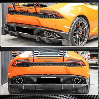 Achterbumper diffuser V1 (Carbon) foto 3
