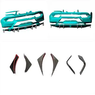 Achterbumper diffuser V2 (Carbon) foto 2