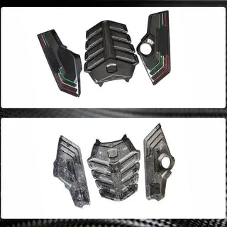 Motorafdekking (dry carbon) foto 3