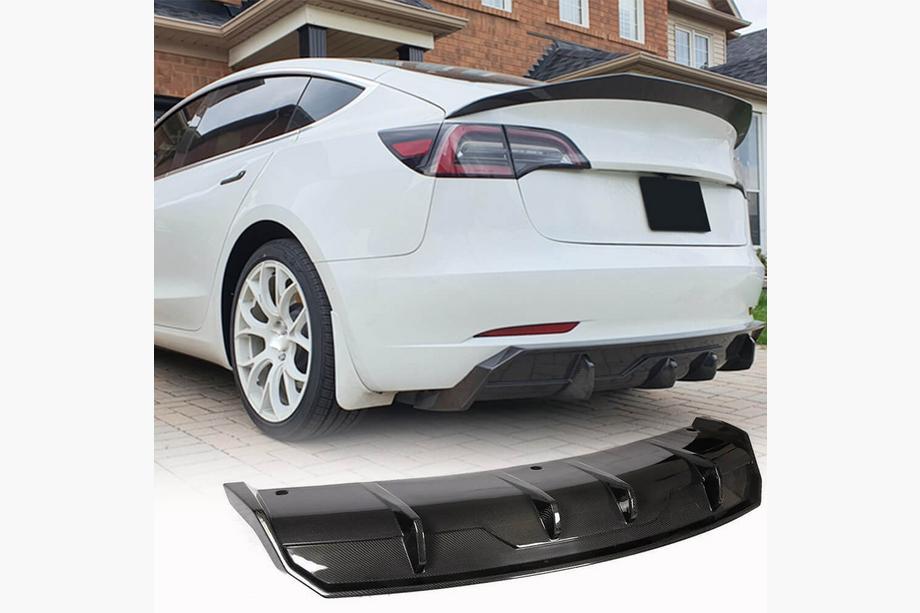 Tesla Model 3 2017– Achterbumper diffuser Carbon V2 (2016-2022) Image