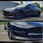 Tesla Model 3 2017– Front bumper lip Lip V6 (2017-2023, carbon) foto 7