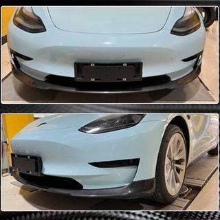 Front bumper lip Lip V6 (2017-2023, carbon) foto 4
