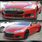 Tesla Model S 2012– Frontsplitter voorbumper Lip V1 (2012-2016, Carbon) foto 2