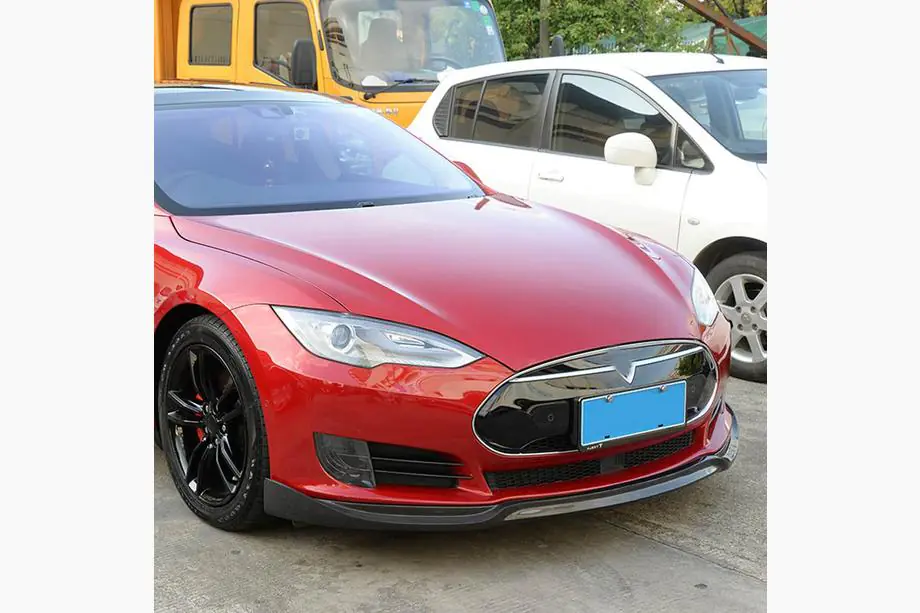Tesla Model S 2012– Frontsplitter voorbumper Lip V1 (2012-2016, Carbon) Image