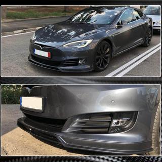 Front bumper lip (2016-2021, Carbon) foto 4