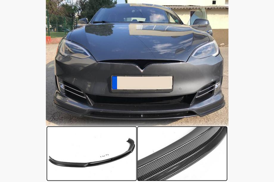 Tesla Model S 2012– Front bumper lip (2016-2021, Carbon) Foto 1