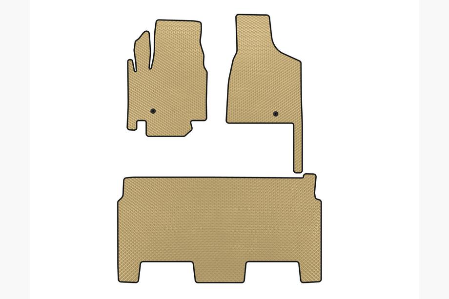 Dodge Grand Caravan V 2008–2020 EVA automatten (2008-2020, 2 rijen, 8-zitter/uitvoering SXT, beige) Foto 1