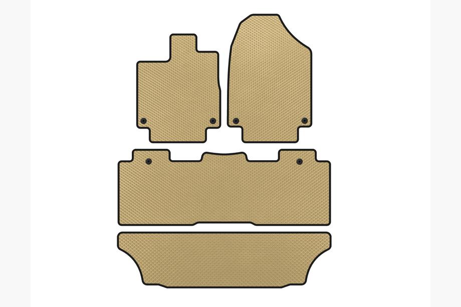 Honda Odyssey 2017– EVA automatten (3 rijen, beige) Image