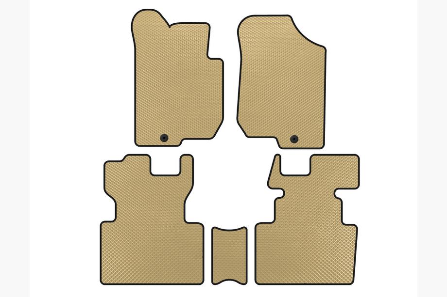 Kia Carens 1999–2012 EVA automatten (2006-2012, 2 rijen, 7-zits, beige) Image