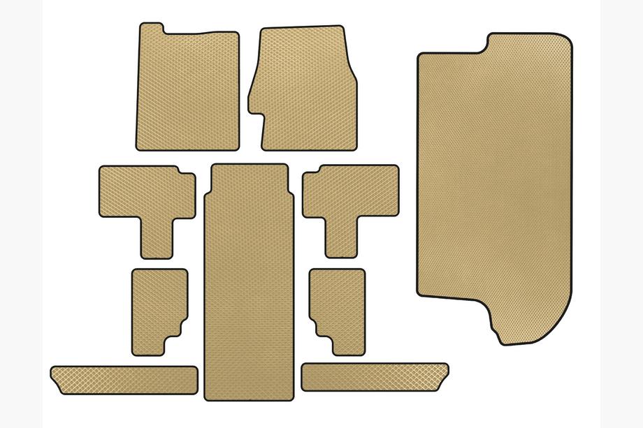 Kia Carnival 2002–2013 EVA automatten (complete set voor het interieur, beige) Image