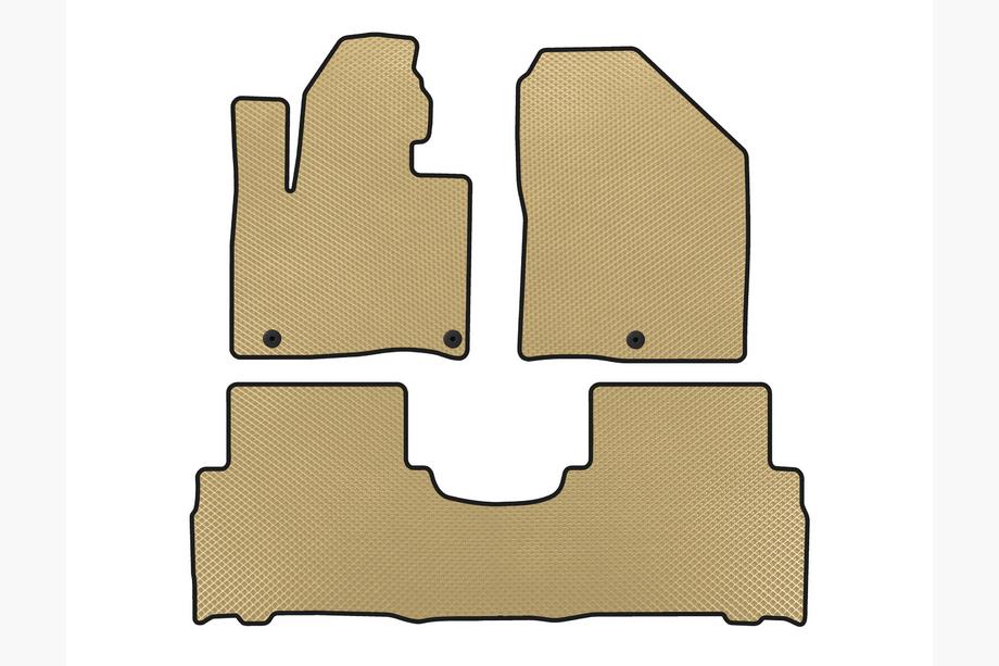 Kia Sorento III UM 2014–2020 EVA vloermattenset voor interieur (2014-2018, 5-zits, Beige) Image