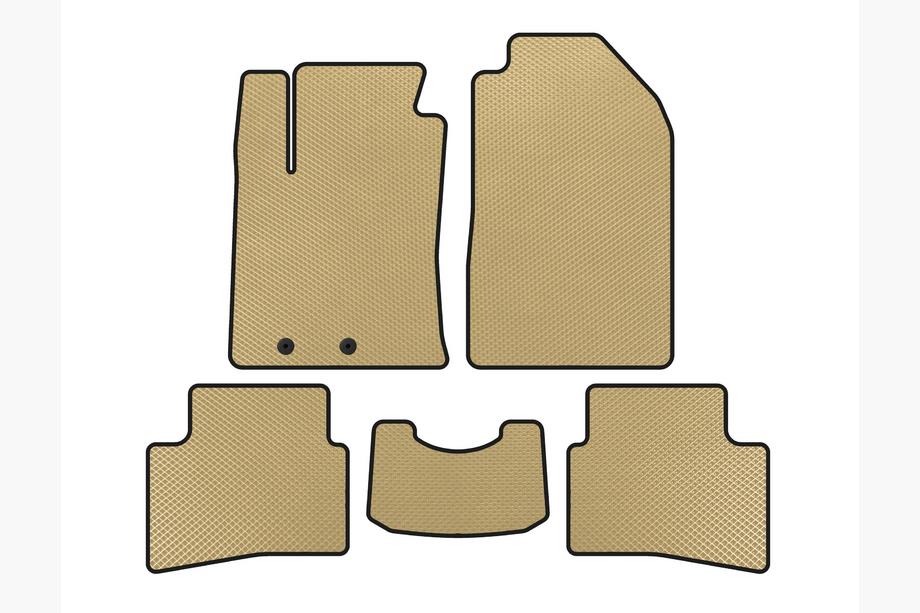 Kia Stonic 2017– EVA vloermattenset voor interieur (2017-2019, Beige) Image