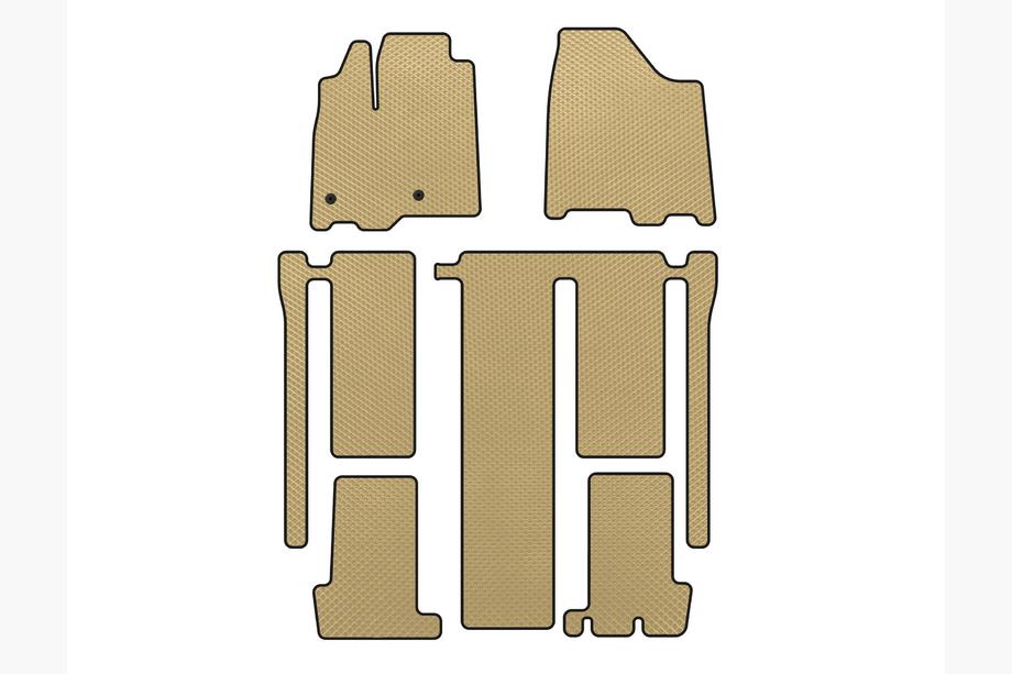 Toyota Sienna 2010–2020 EVA automatten (3 rijen, beige) Image