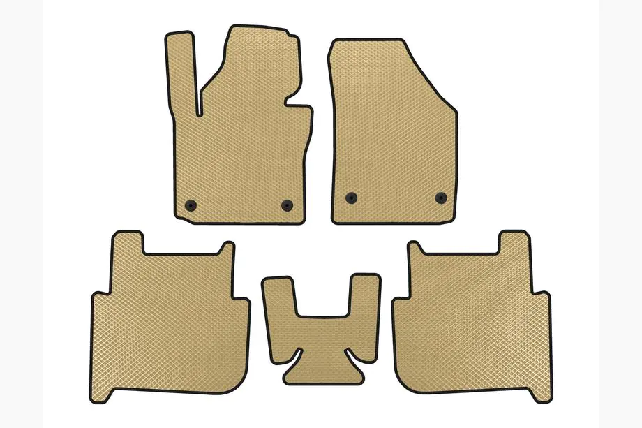 Volkswagen Touran 2003–2010 EVA automatten (2 rijen, 2006-2010, 7-zitter, beige) Image