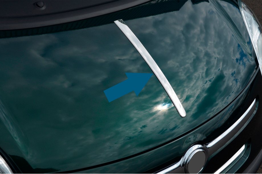 Fiat 500/500L 2013–2022 RVS sierstrip voor motorkap Image