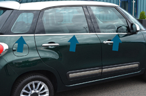 Fiat 500/500L 2013–2022 Ruitlijsten (6 st., RVS) foto 2