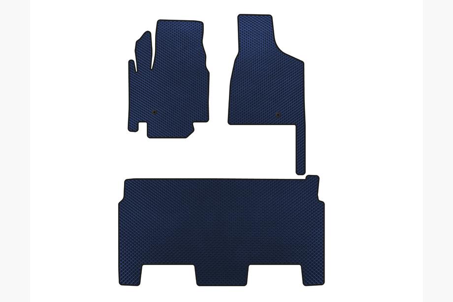 Dodge Grand Caravan V 2008–2020 EVA automatten (2008-2020, 2 rijen, 8-zits/uitvoering SXT, blauw) Foto 1
