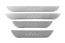 Hyundai I-40 2011–2019 OmsaLine instaplijsten (set 4 st., RVS) foto 2