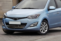 Hyundai I-20 2012–2014 Grille strips (set van 2, RVS) foto 1