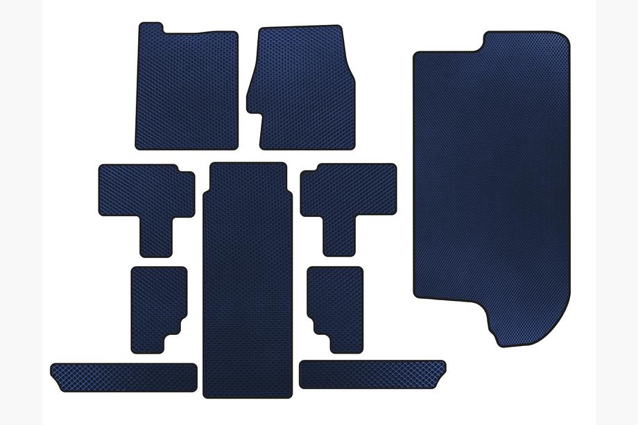 Kia Carnival 2002–2013 EVA automatten (complete set interieur, blauw) Image
