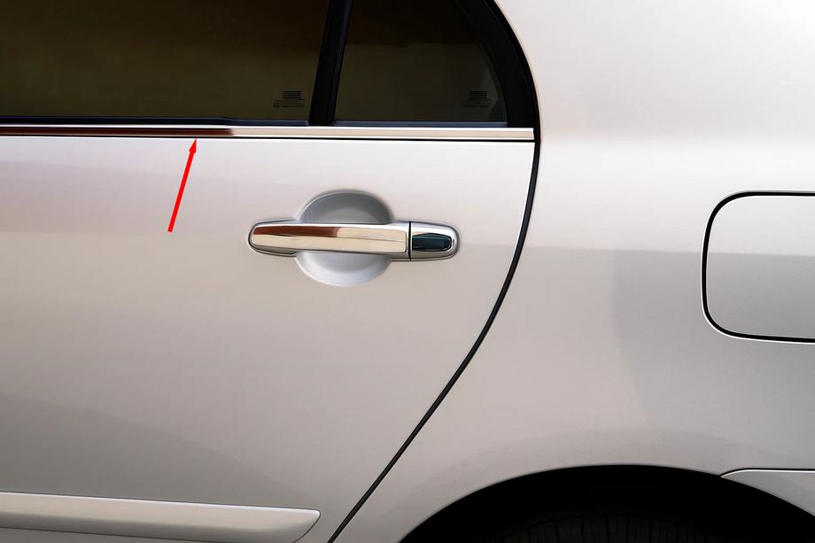 Toyota Verso 2009–2018 Buitenste raamlijsten (set 4 st., RVS) Image