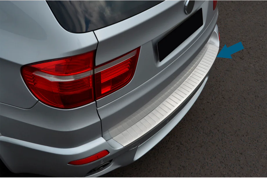 BMW X5 E70 2007–2013 OmsaLine rvs chromen achterbumperbeschermer Foto 1