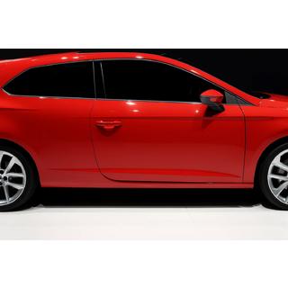 Sierlijsten zijruiten (3-deurs, 6 stuks, RVS) Seat Leon 2013–2020 foto 1