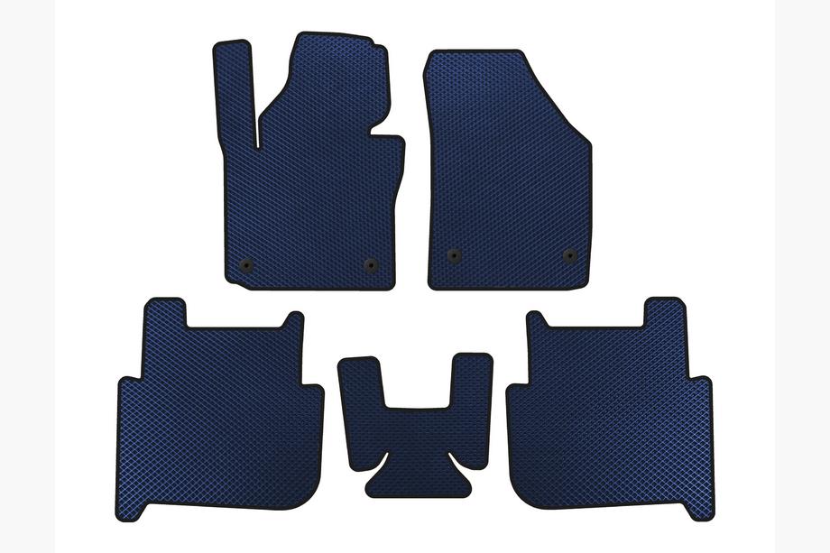 Volkswagen Touran 2003–2010 EVA vloermatten (2 rijen, 2006-2010, 7-zits, Blauw) Image