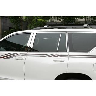 Deurstijl sierlijsten (8-delig, RVS) Toyota Land Cruiser Prado 150 2009–2023 foto 1