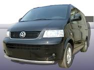 Volkswagen T5 Caravelle 2004–2010 Enkele RVS voorbescherming 60 mm foto 2