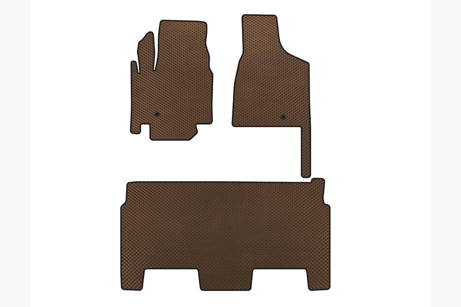 Dodge Grand Caravan V 2008–2020 EVA automatten (2008-2020, 2 rijen, 8-zits/SXT-uitvoering, bruin) Image