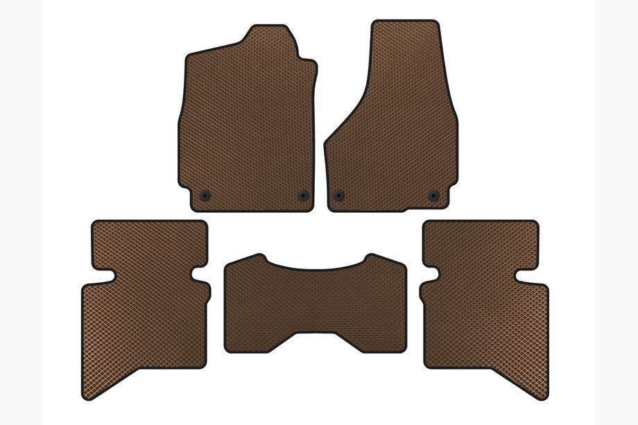 Dodge RAM (DS/DJ/D2) 2009–2024 EVA vloermatten (2009+, 5-zits/4-zits cabine, Bruin) Image