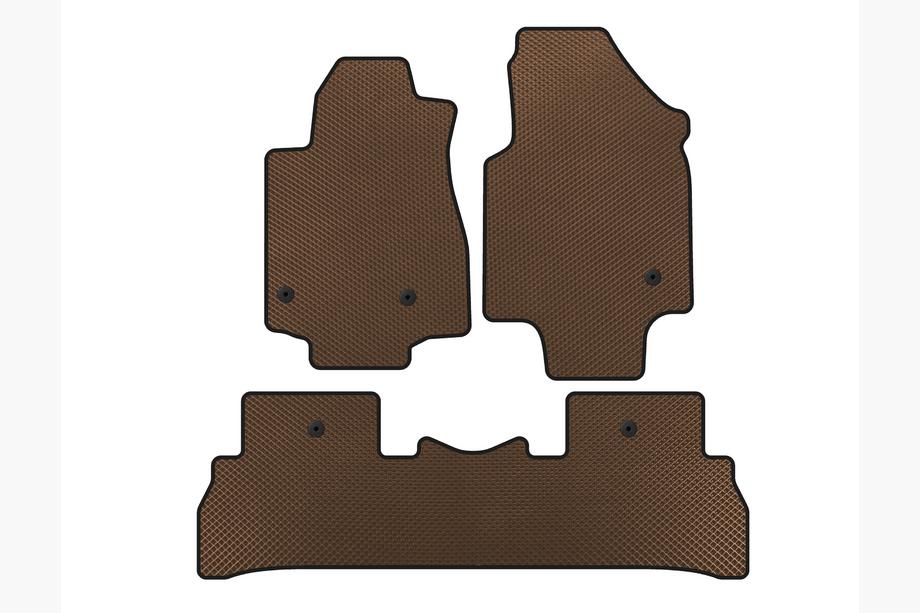 Honda Pilot 2008–2015 EVA automatten (2008-2012, 7-zits, Bruin) Image