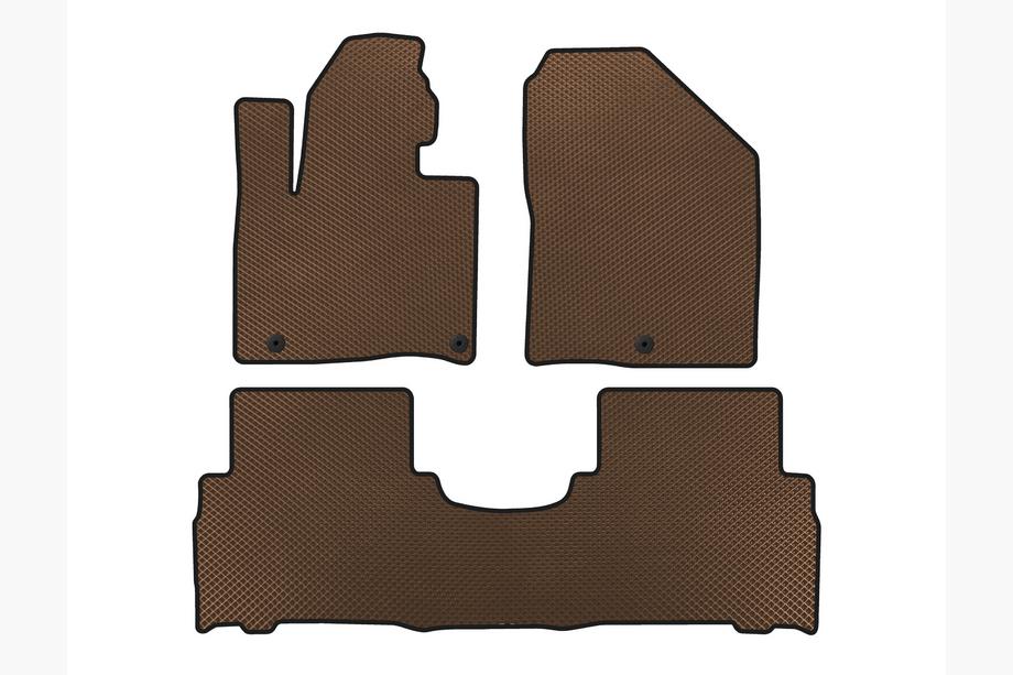 Kia Sorento III UM 2014–2020 EVA automatten (2014-2018, 5-zits, Bruin) Image