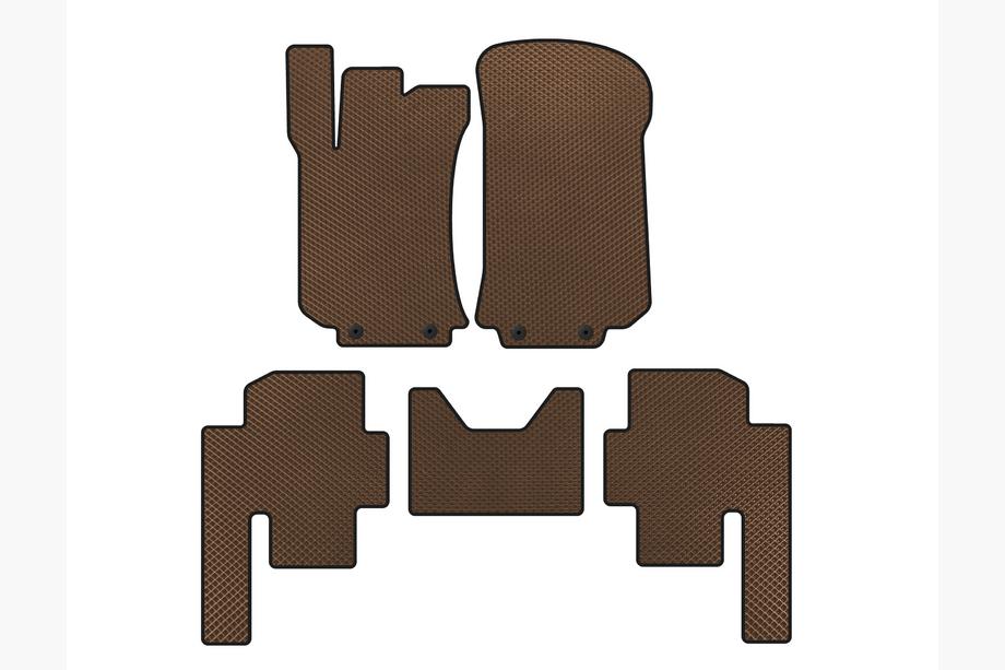Mercedes R-klasse W251 2005–2017 EVA automatten voor het interieur (2 rijen, bruin) Image