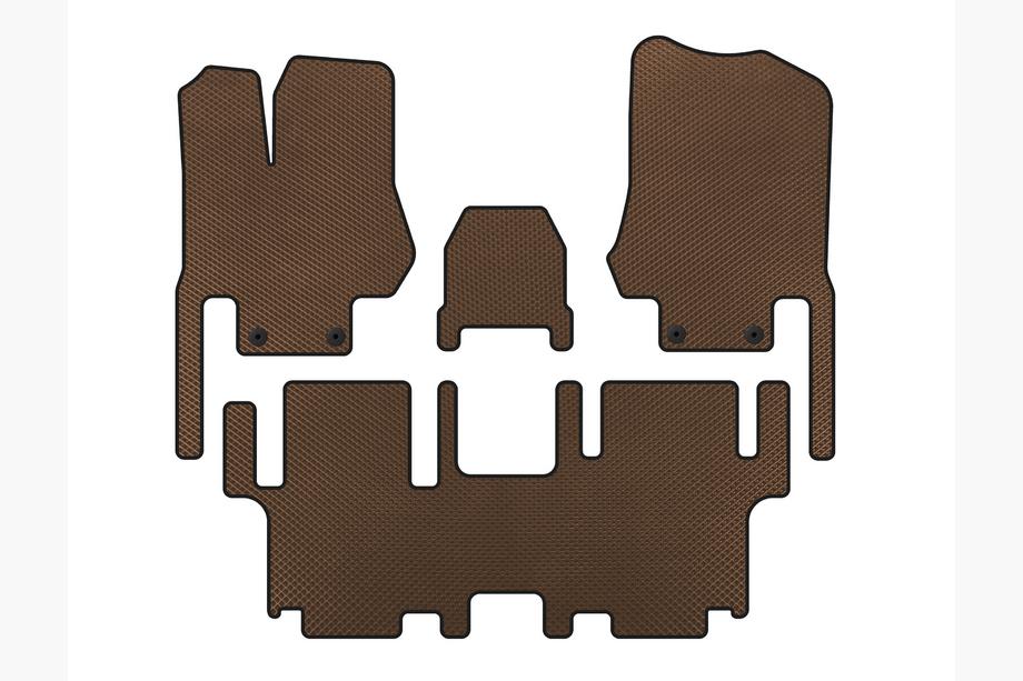 Nissan Quest 2011–2017 EVA automatten (2 rijen, 7-zits, bruin) Image