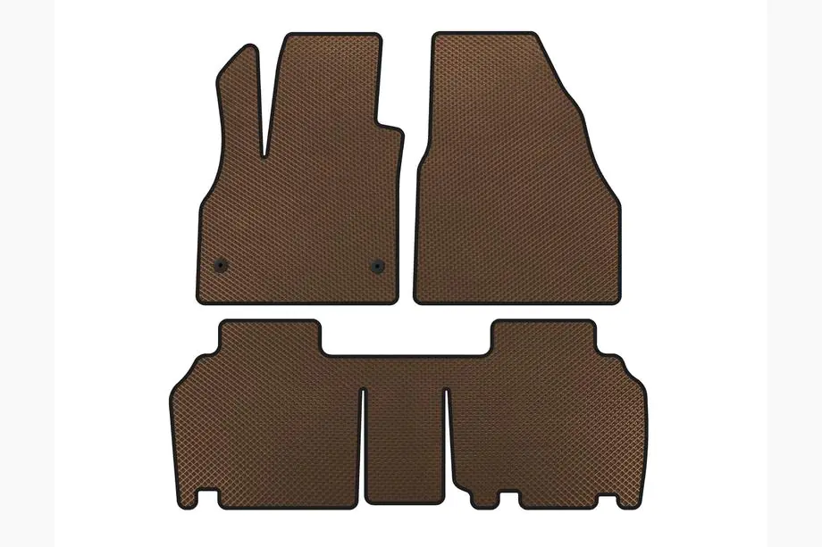 Renault Kangoo 2008–2020 EVA automatten voor het interieur (2 rijen, 5-deurs/7-zits, bruin) Image