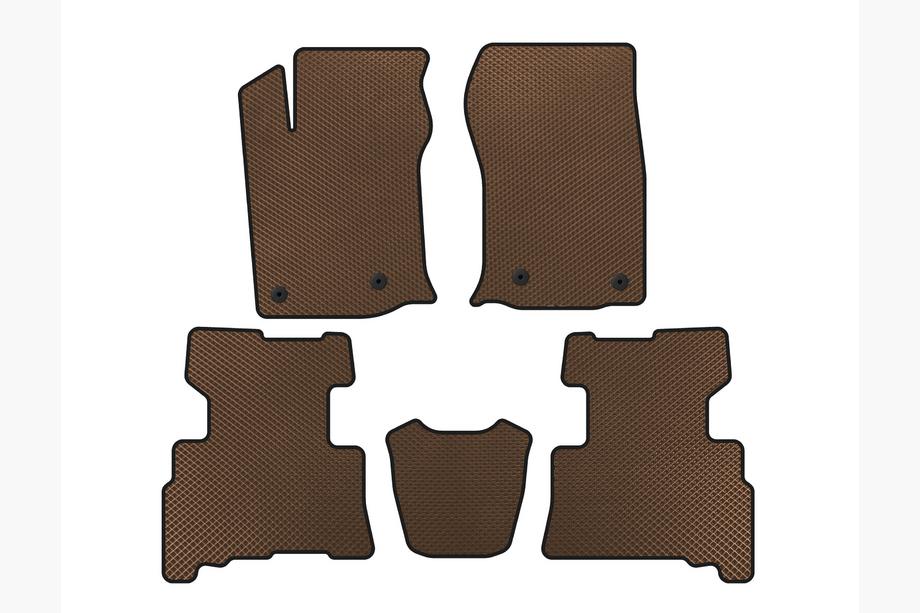 Toyota 4Runner 2009–2024 EVA automatten voor interieur (2 rijen, 2014-2024, 7-zitter, bruin) Image