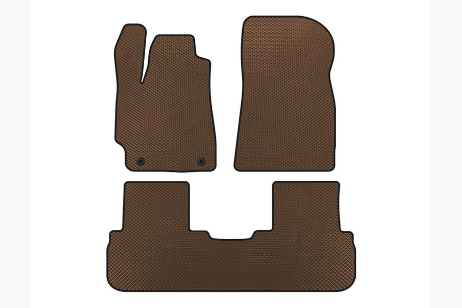 Toyota Highlander 2008–2013 EVA automatten voor het interieur (2 rijen, bruin) Image