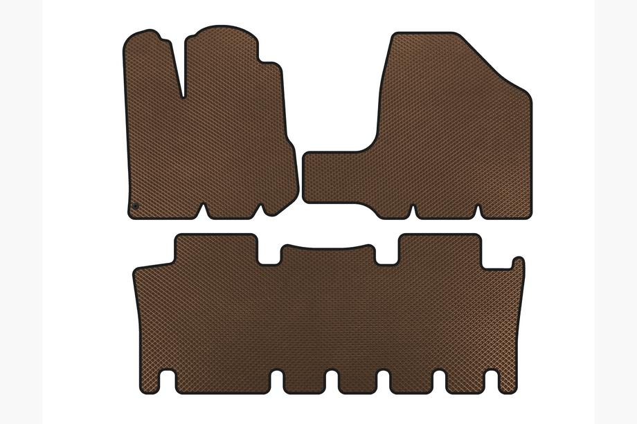 Toyota Sienna 2003–2009 EVA automatten voor het interieur (2 rijen, bruin) Image