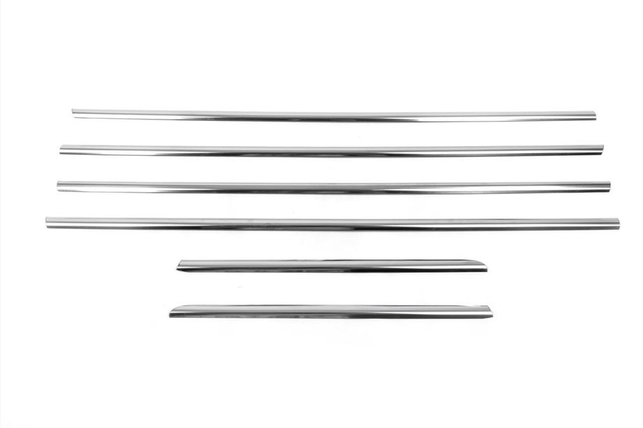 Toyota Land Cruiser Prado 120 2002–2009 Buitenste raamomlijsting (6 stuks, RVS) Foto 5