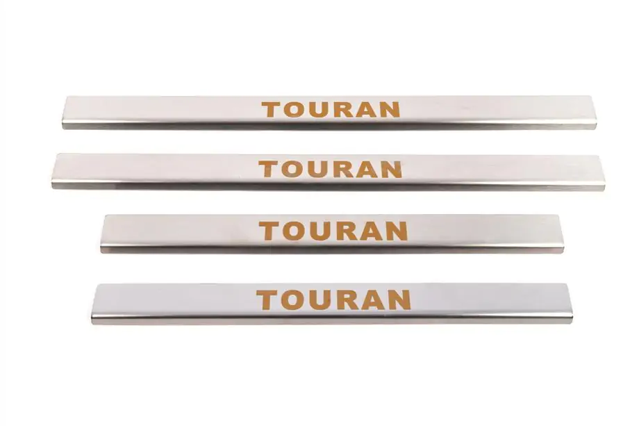 Volkswagen Touran 2003–2010 Carmos dorpellijsten (set 4 stuks, RVS) Foto 2