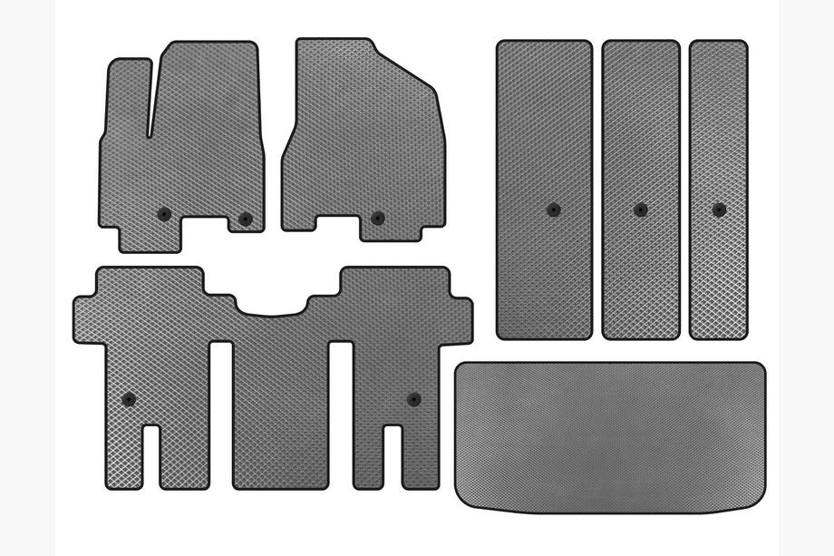 Kia Carnival 2014–2020 EVA automatten (complete interieur, grijs) Image