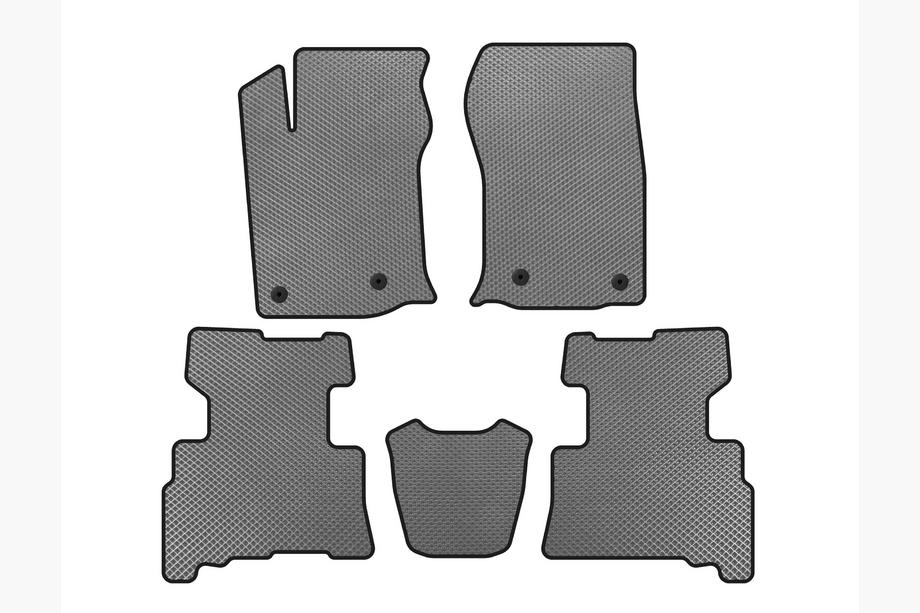 Toyota 4Runner 2009–2024 EVA vloermatten voor interieur (2 rijen, 2014-2024, 7-zits, grijs) Image