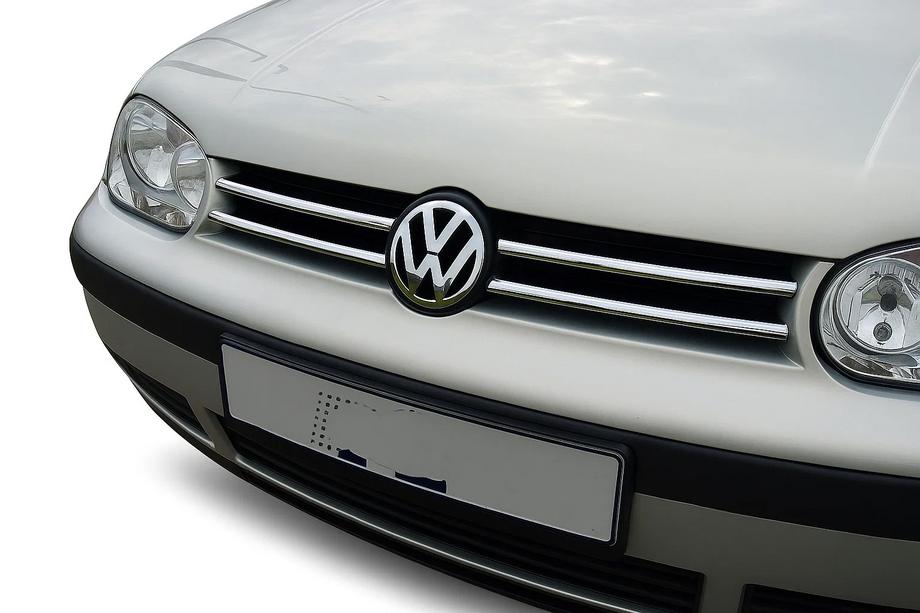 Volkswagen Golf 4 1997–2006 RVS grillijsten (set 4 stuks) Foto 1