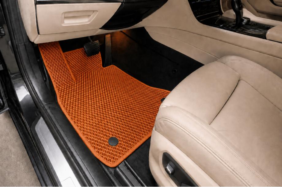 BMW 7 Serie F01/F02 2008–2015 EVA vloermatten (voor F01, oranje) Image