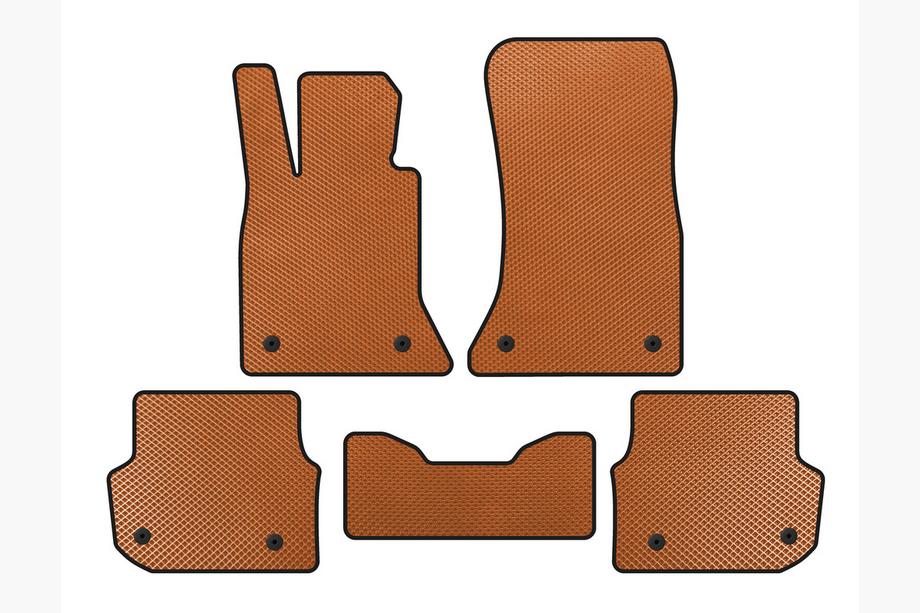 BMW 5 Serie F10/F11 2010–2016 EVA vloermatten voor interieur (voor F-11, oranje) Foto 1