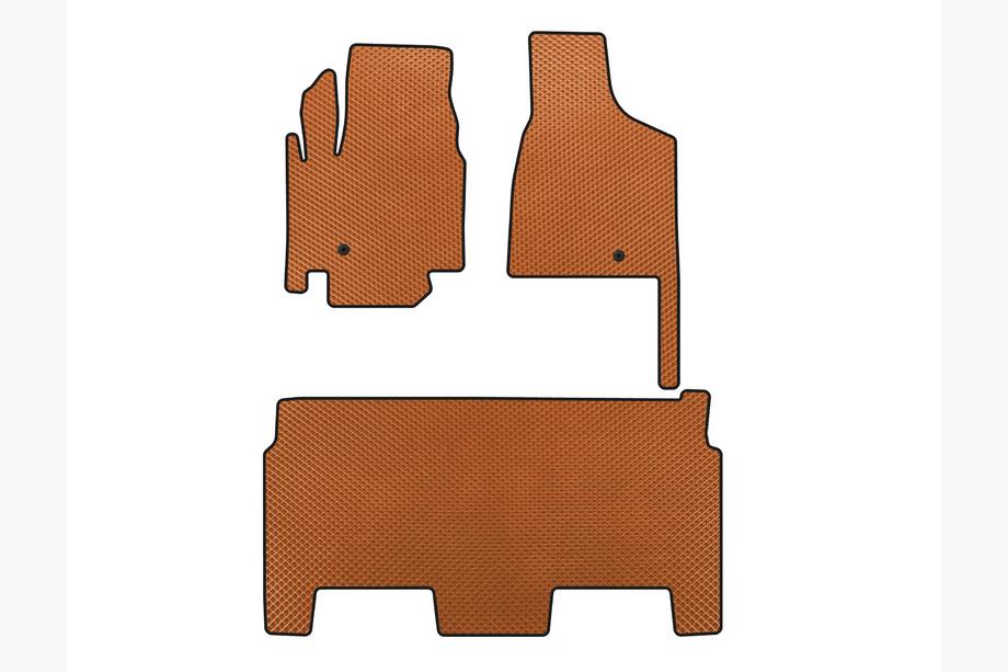 Dodge Grand Caravan V 2008–2020 EVA automatten (2008-2020, 2 rijen, 8-zits/Uitrusting SXT, Oranje) Foto 1